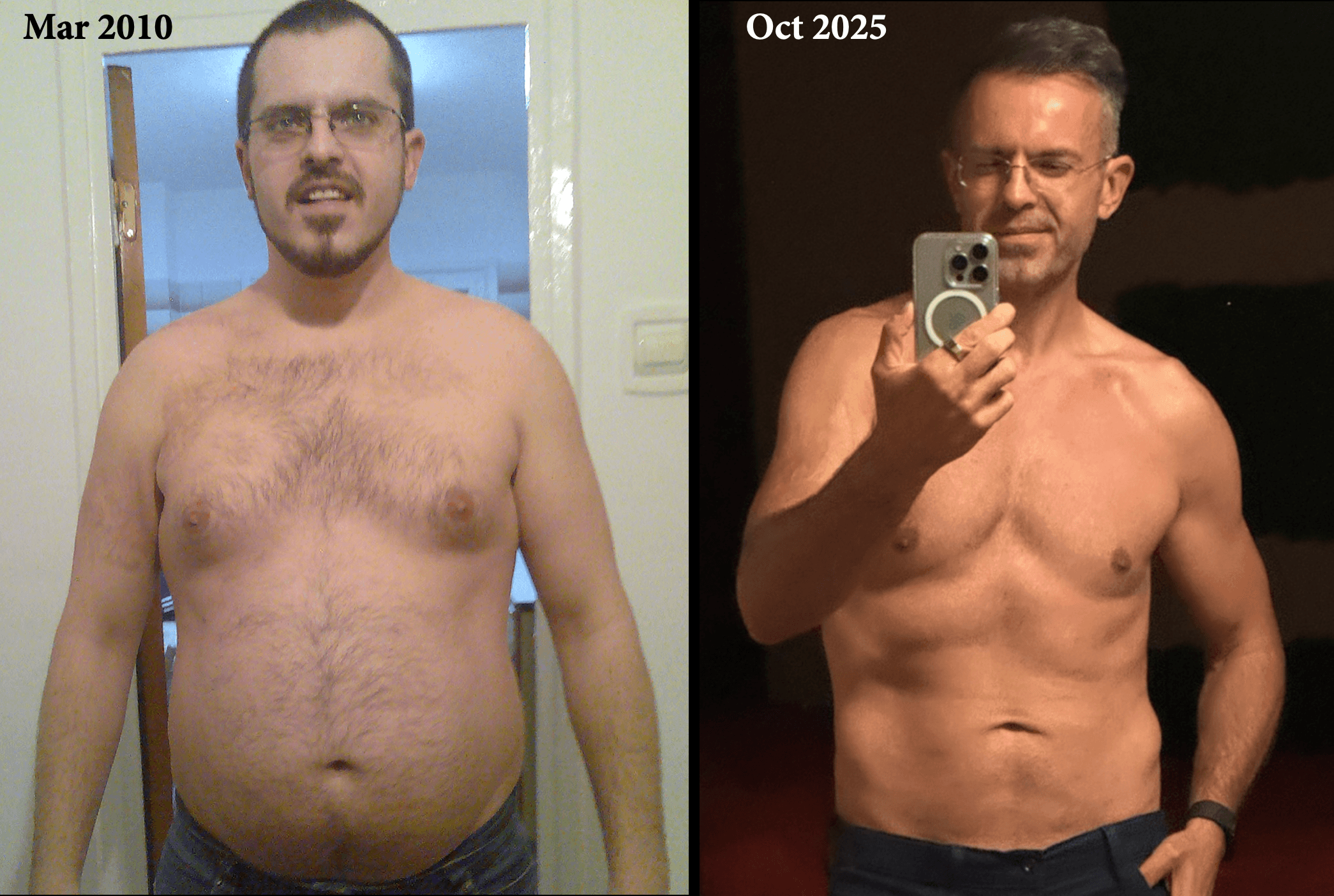 Valentin Bunea: martie 2010 – 115 kg, martie 2011 – 83 kg, octombrie 2025 – 86 kg